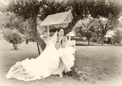 Retrato novia en blanco y negro