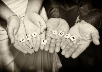 Novios con nombre y letras