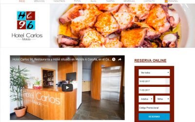 Nueva Web Hotel Carlos 96, situado en Melide A Coruña