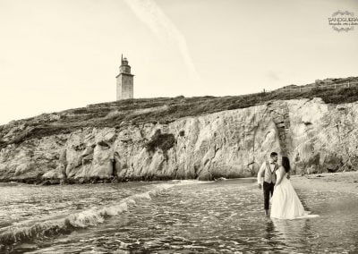 Novios en la Torres de Hercules